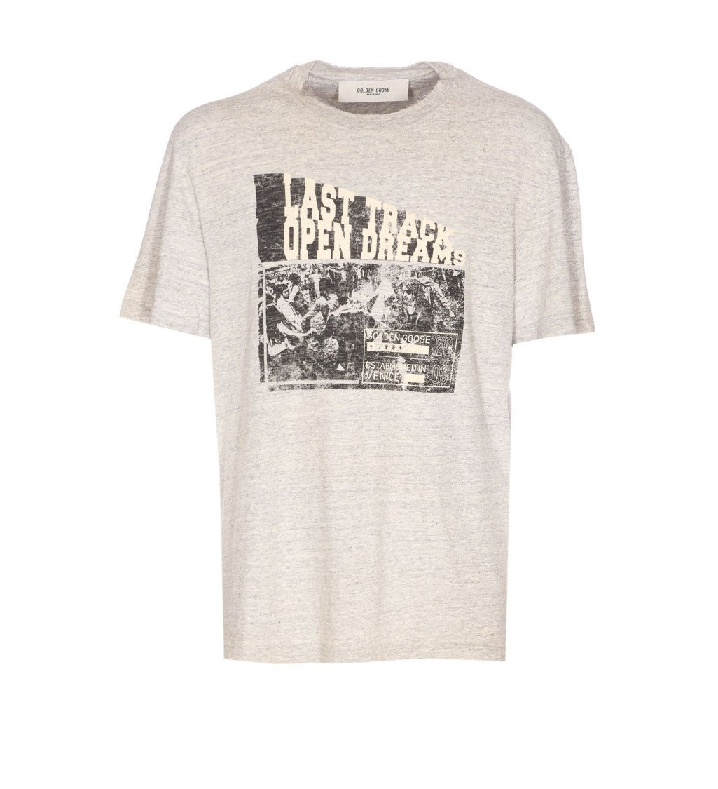 Golden Goose Regular Fit Vintage Treatment Slub Jersey T-Shirt