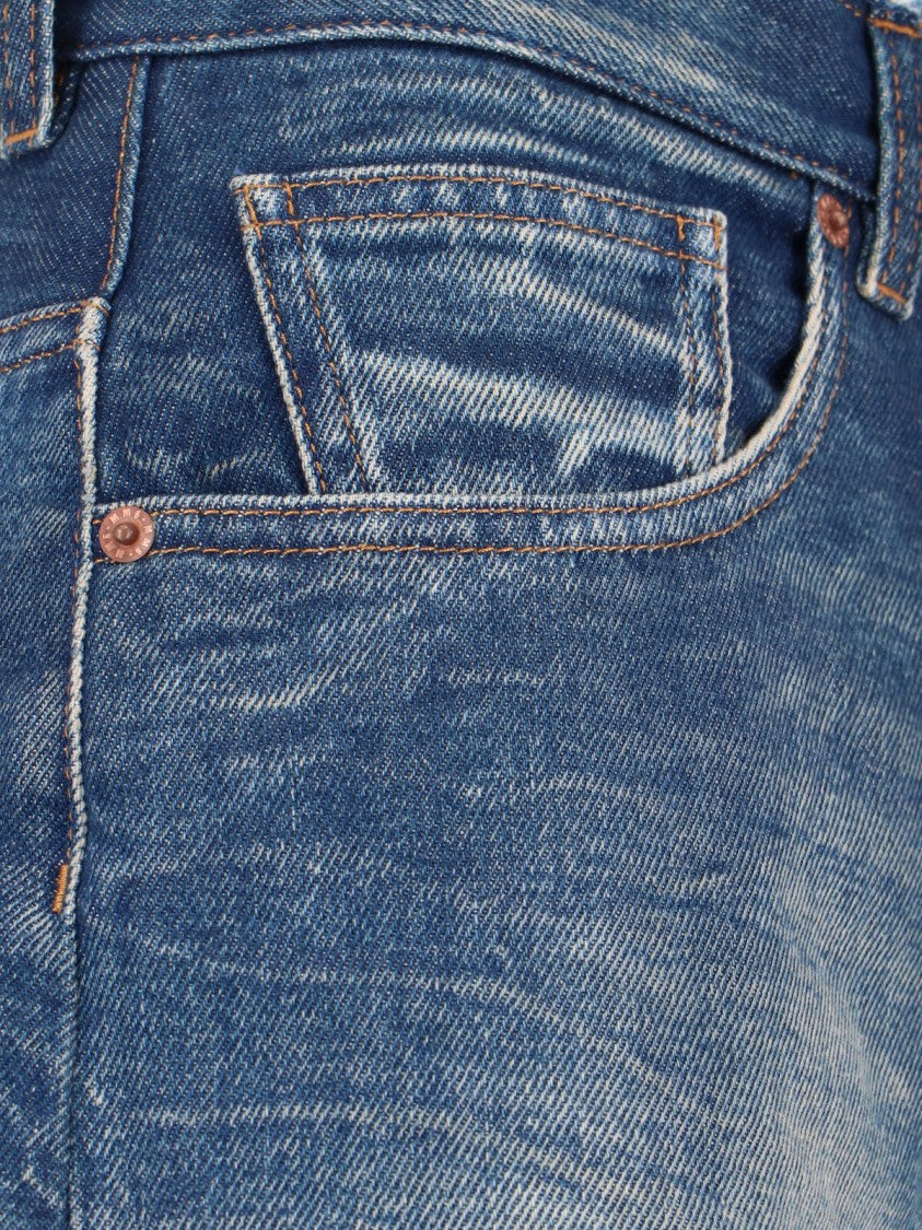 Mm6 By Maison Margiela Frayed Wide-Leg Jeans With High Waist