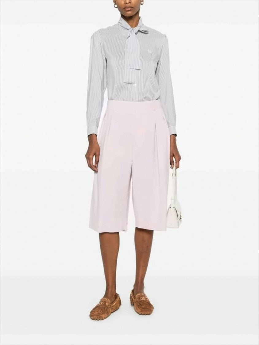 Celine Silk Blouse With Vertical Pinstripe