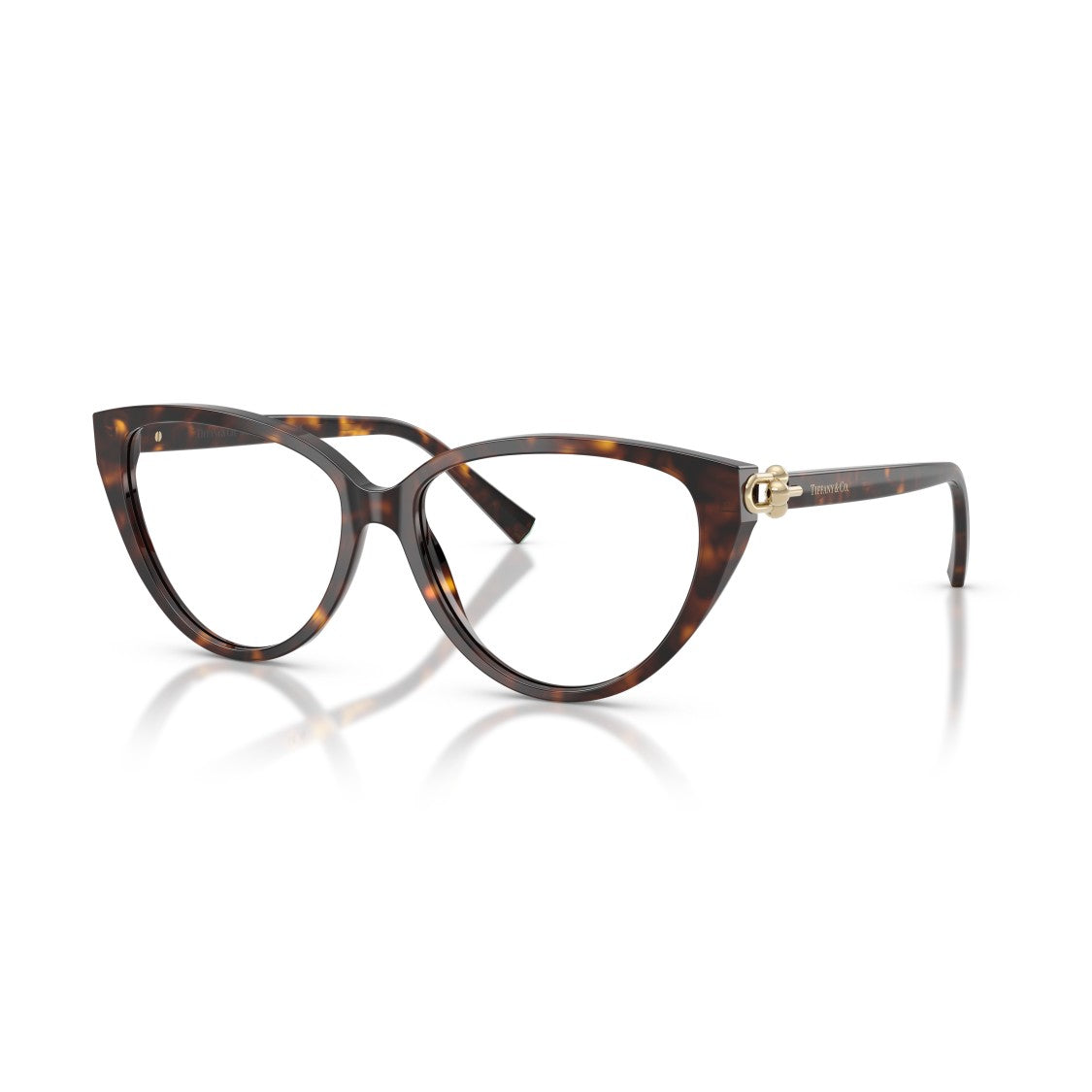 Tiffany & Co. Cat-Eye Sunglasses With Tortoiseshell Frame And Gold Accents