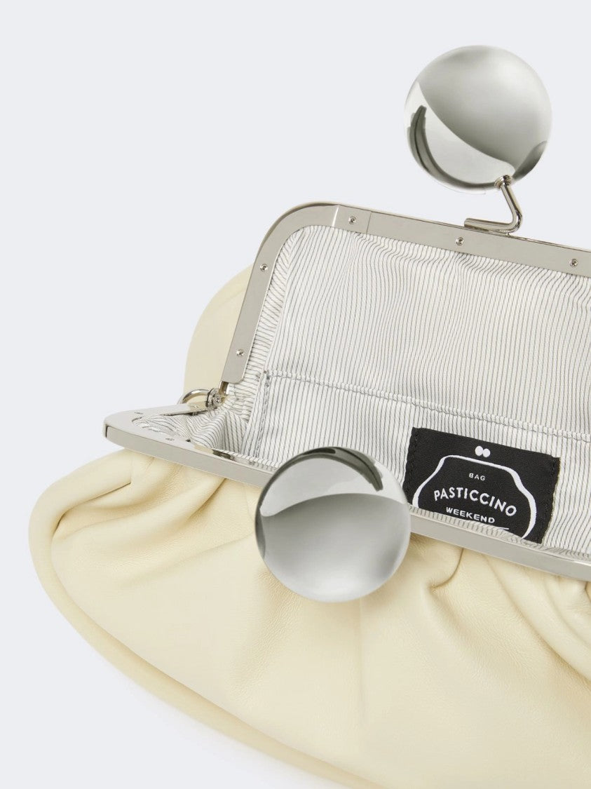 Max Mara Soft-Structured Ivory Clutch Bag