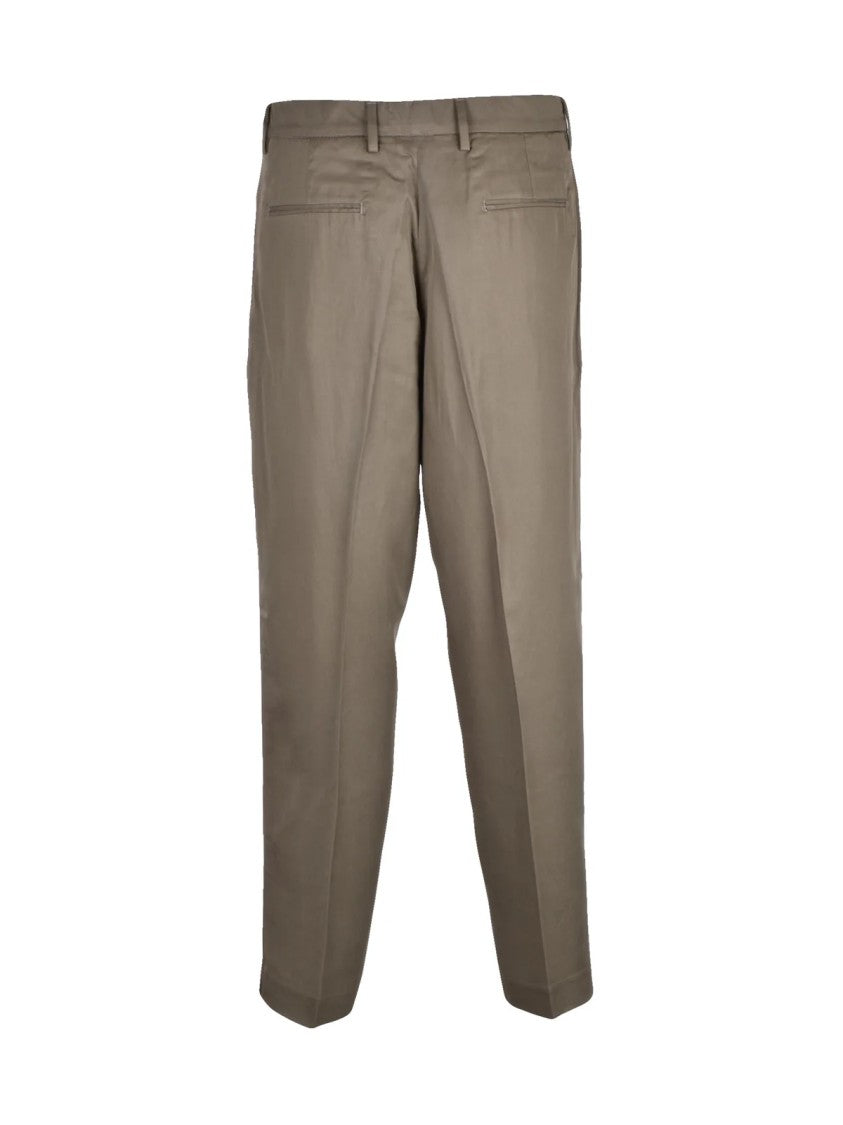 Luca Bertelli Baggy Fit Trousers In Sustainable Lyocell Fabric