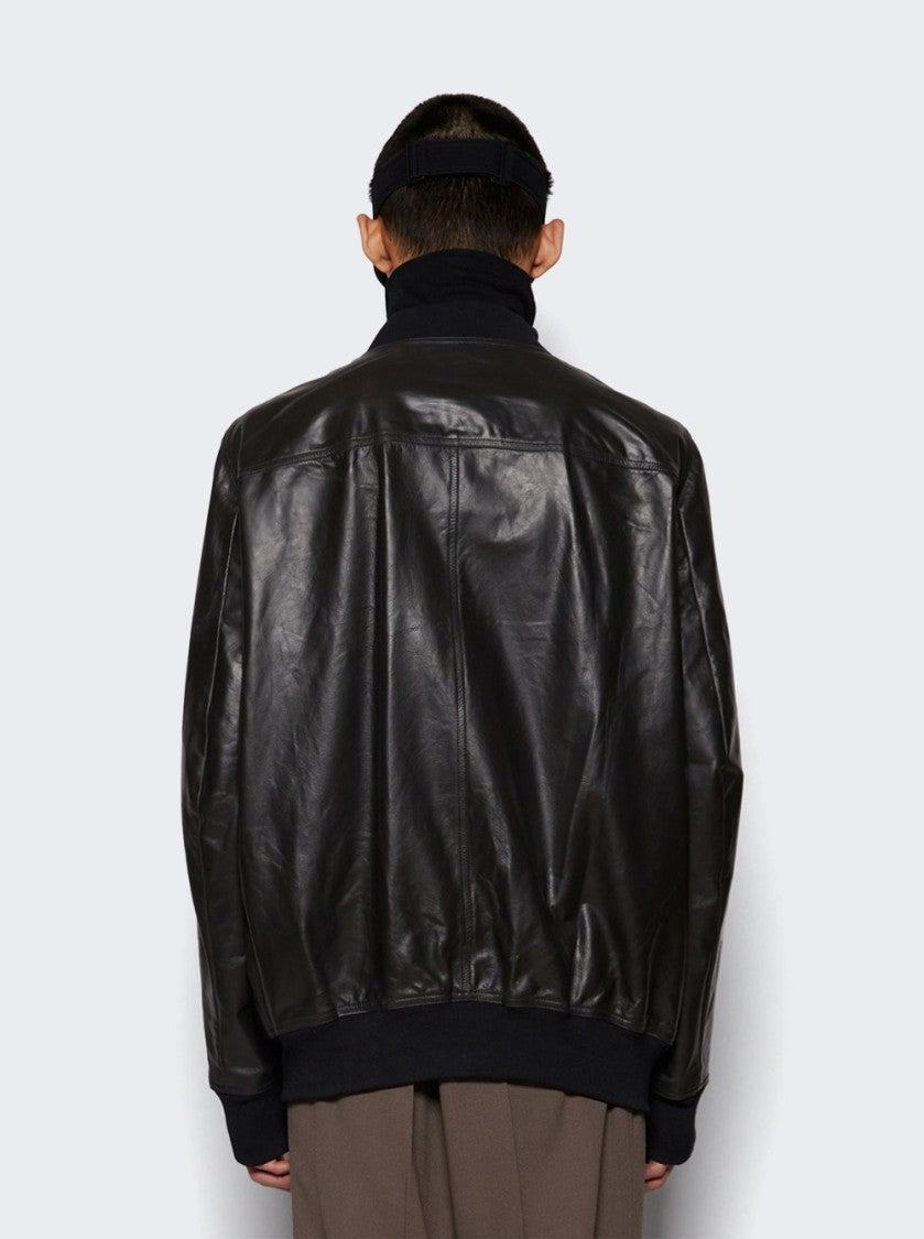 Rick Owens Bauhaus Flight Bomber Jacket Black