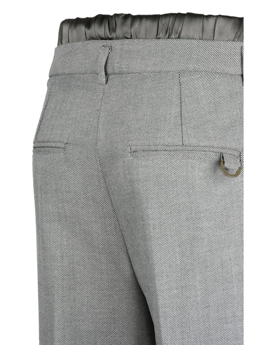 Marella Monochrome Monochrome Tombola Trousers With Straight Leg Silhouette And Textured Fabric