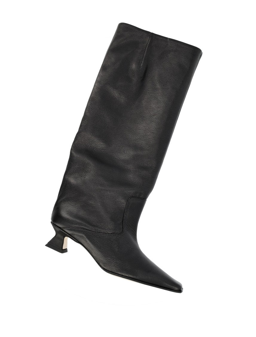 Miista Effie Black Leather Knee Boot