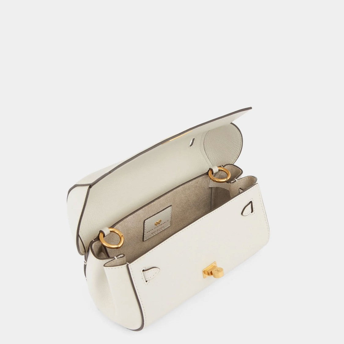 Anya Hindmarch High-Shine Capra Leather Tube Bag With Chain Details