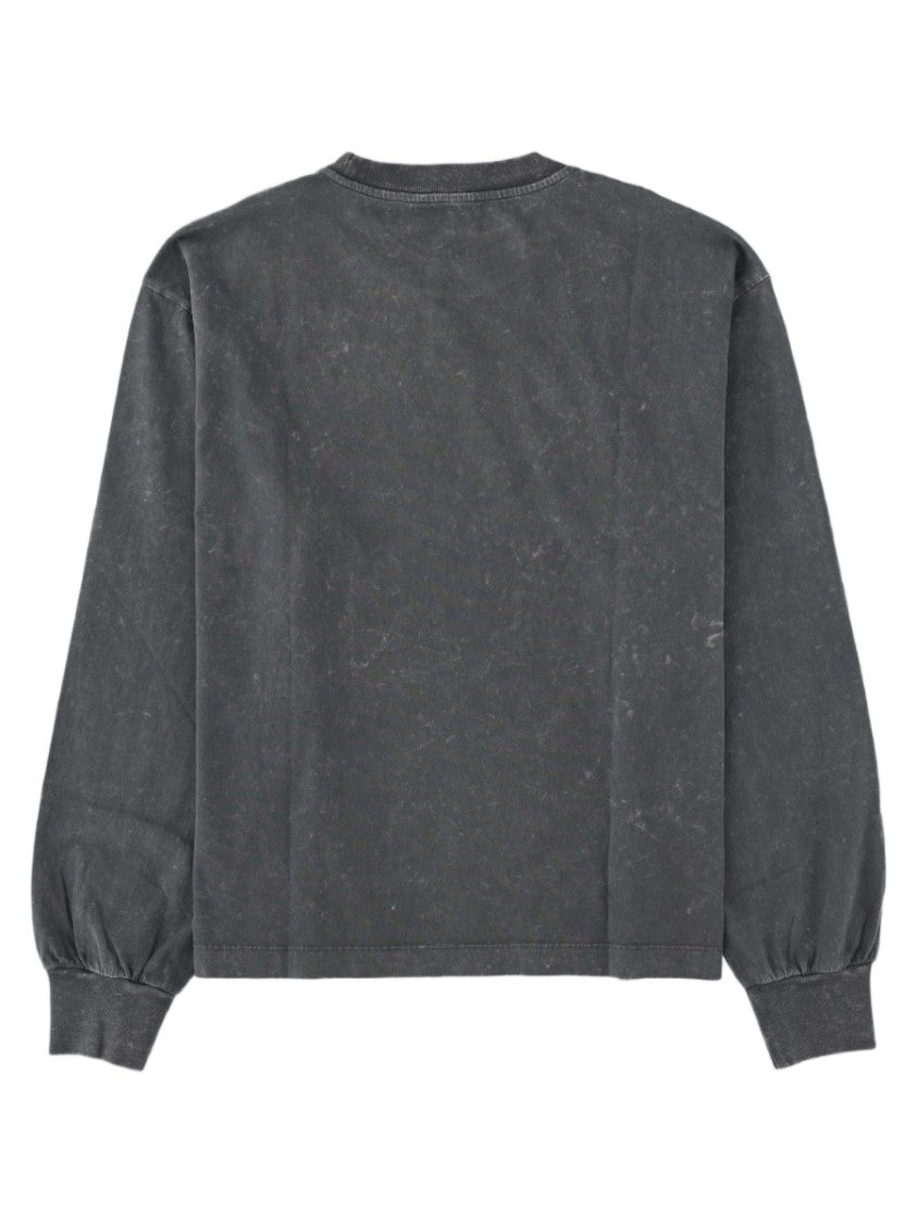 Ganni Grey Tiger Cub Printed Organic Cotton Sweatshirt