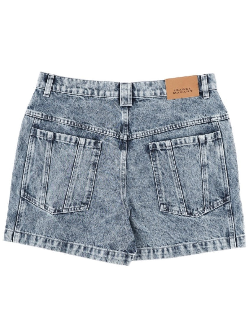 Isabel Marant Étoile Joely Faded Mid-Rise Denim Shorts
