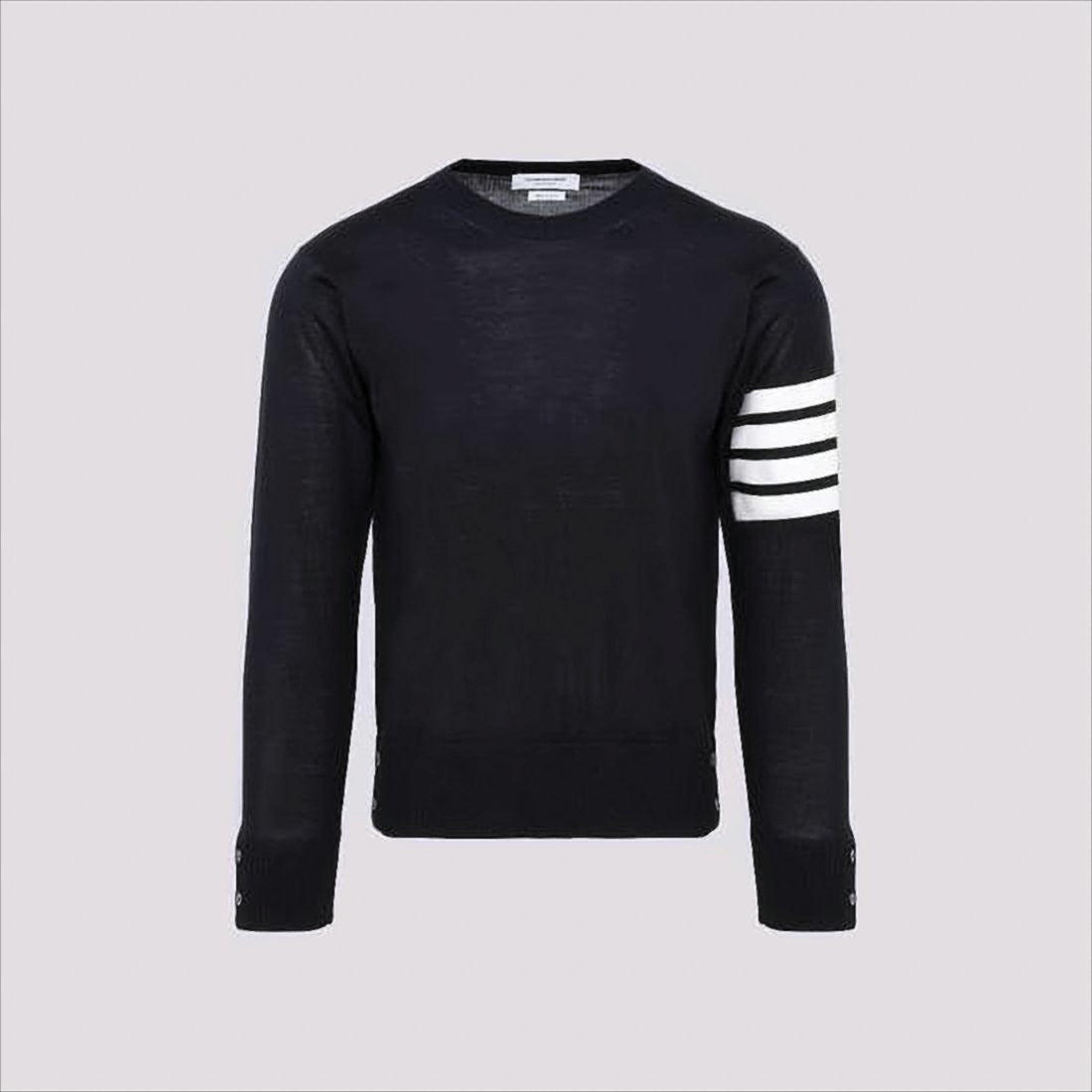Thom Browne Merino Wool Sweater With Three-Stripe Detail