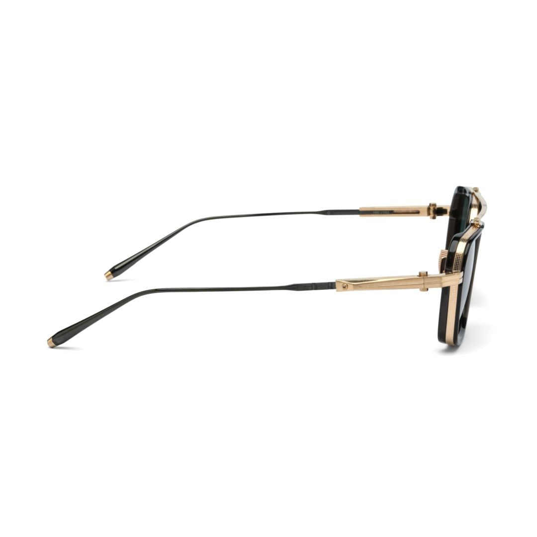 Akoni Aks-507 Bold Square Sunglasses With Gold-Tone Accents