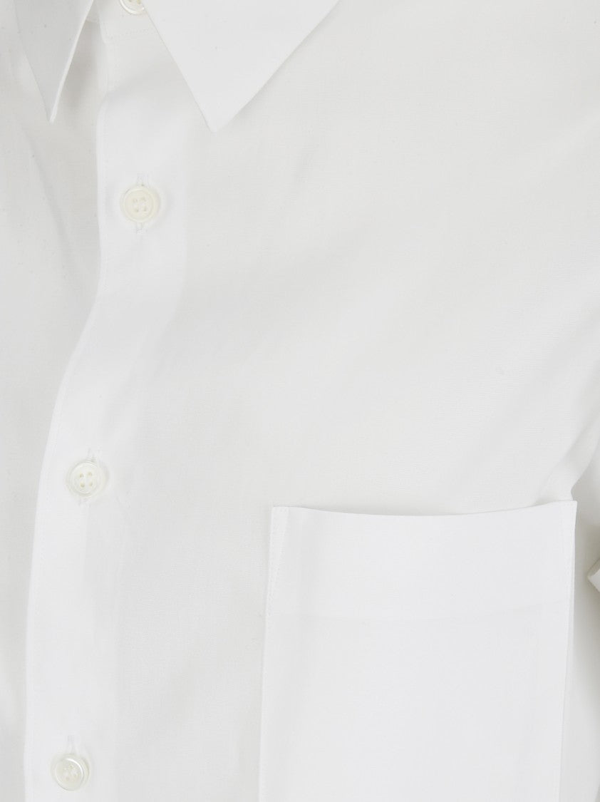 Comme Des Garçons Long-Sleeved Cotton Blouse With Classic Collar