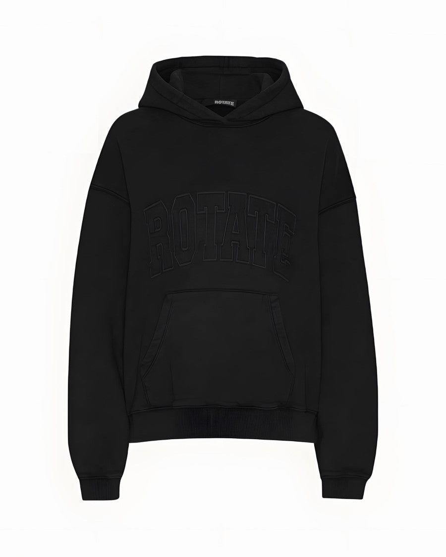 Rotate Oversized Black Logo Sweatshirt