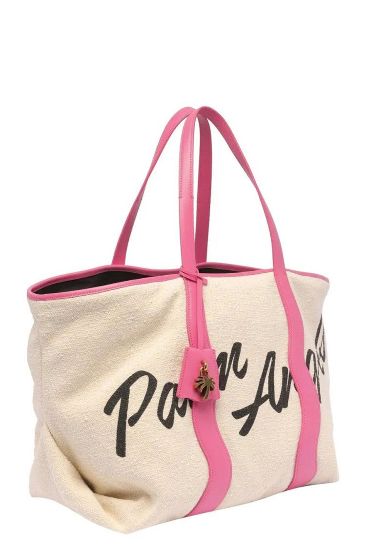 Palm Angels Fuchsia Cabas Logo Tote Bag