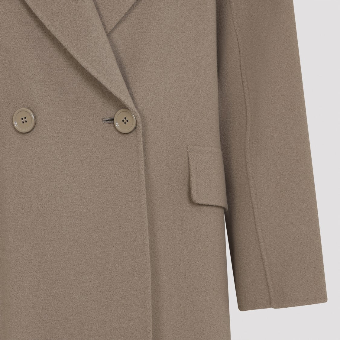 Max Mara Enzo Beige Virgin Wool Coat