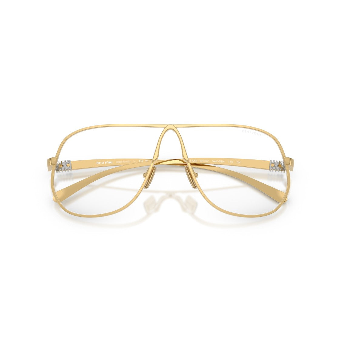 Miu Miu 0Mu A56s Thin Metal Frame Aviator Sunglasses