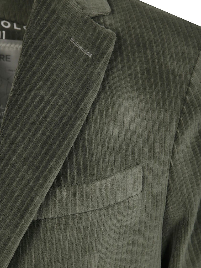 Circolo Ribbed Corduroy Two Button Blazer