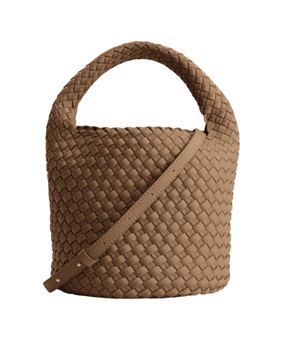 Marrea Neoprene Handbag With Unique Woven Design And Single Handle