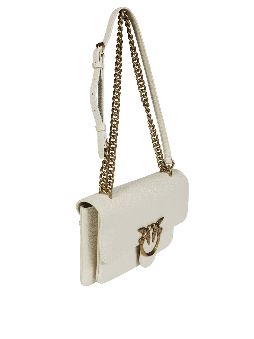 Pinko Sculptural Mini Shoulder Bag With Gold-Tone Bird Clasp