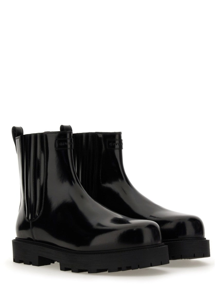 Givenchy Polished Leather Chelsea Boots