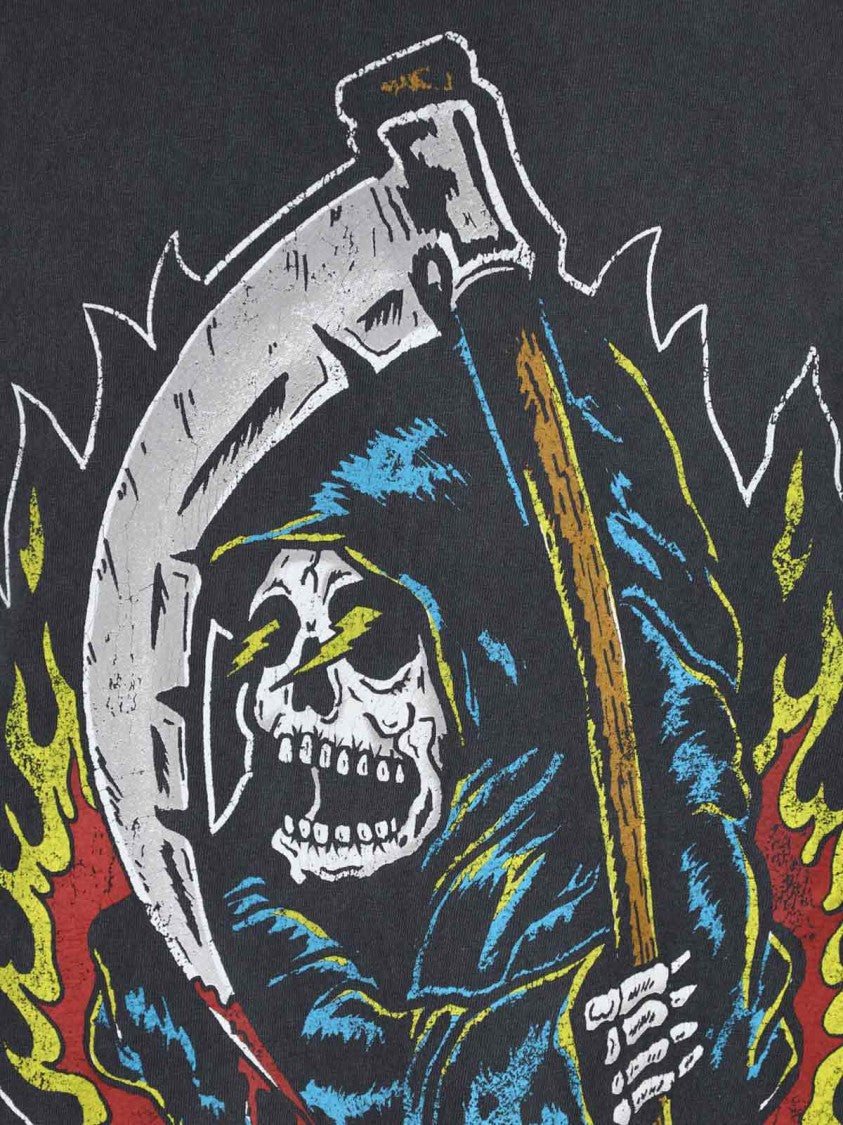 Gallery Dept. Minimalist Black T-Shirt With Round Neckline And Short Sleeves