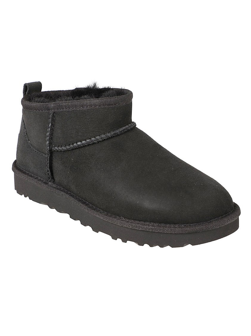 Ugg Ankle Boots With Smooth Leather And Twinface Lining