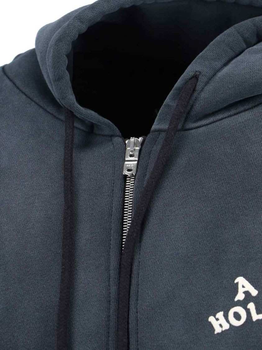 Amiri Vintage-Style Zip-Up Hoodie With Drawstring Hood