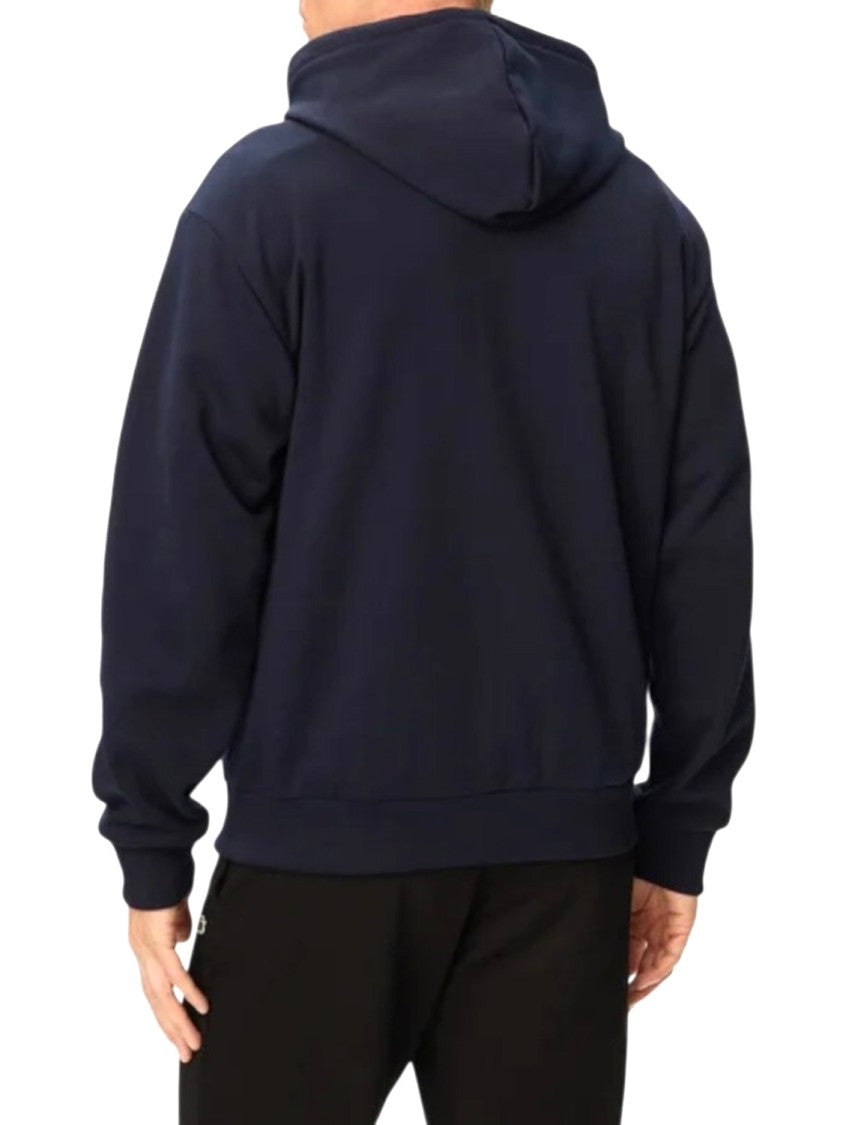 Lacoste Men's Blue Embroidered Zip-Up Hoodie