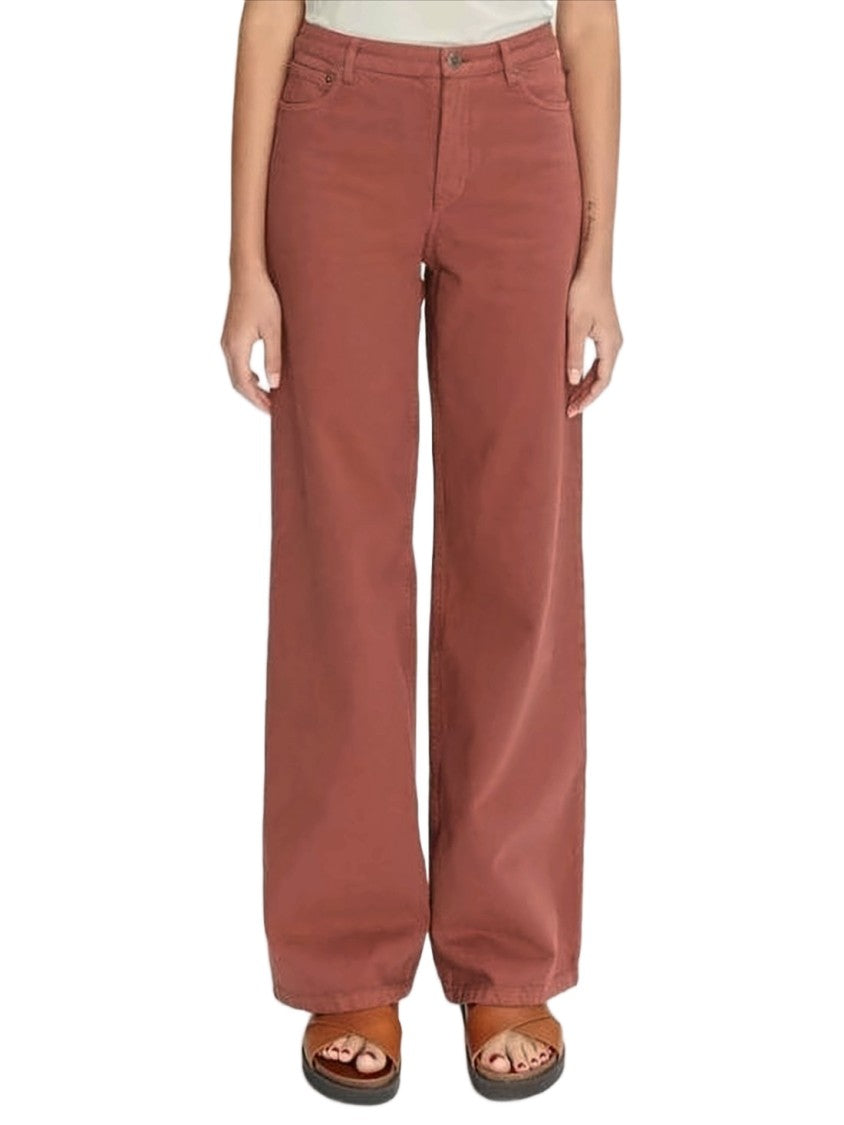 A.P.C. Wide-Leg Cotton Pants With High Waist
