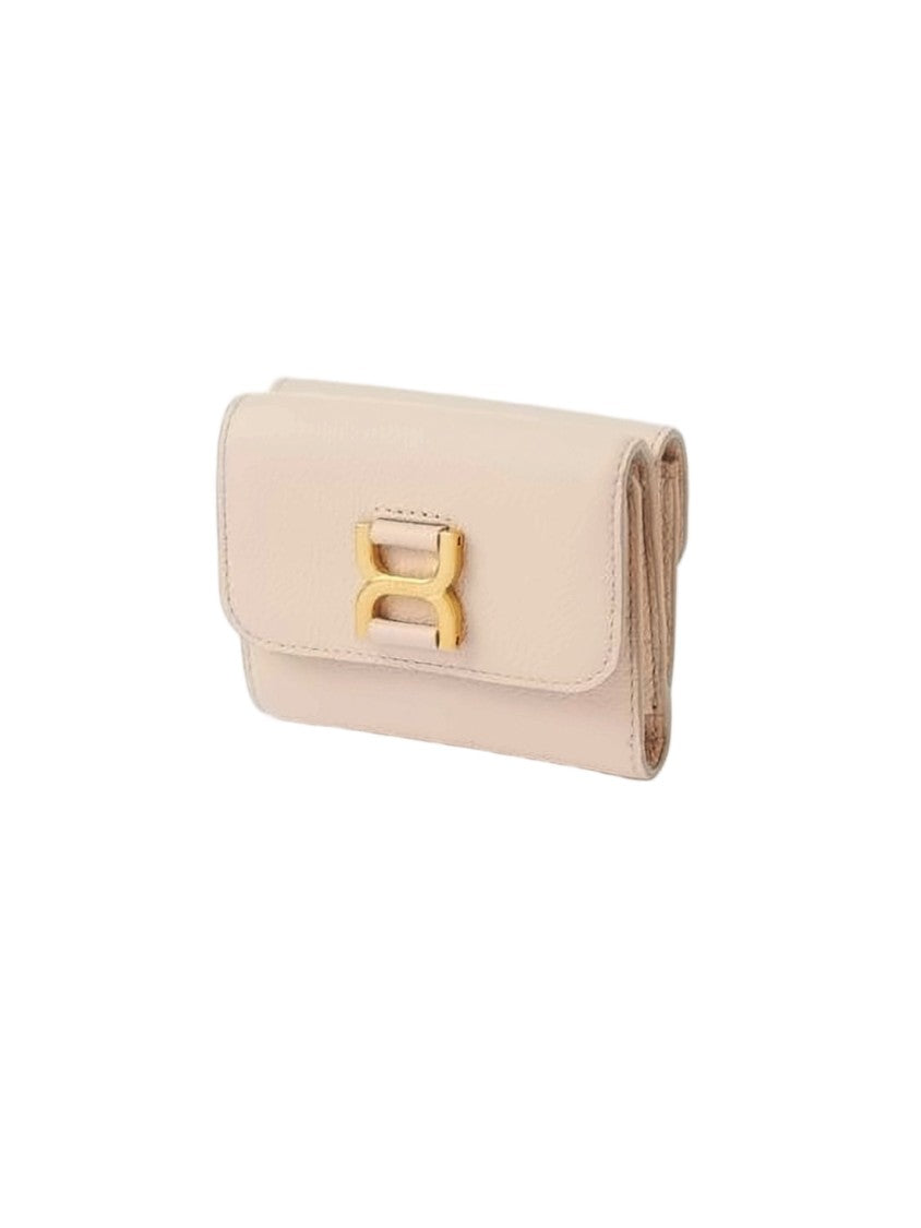 Chloé Compact Lambskin Leather Wallet With Gold-Tone Logo