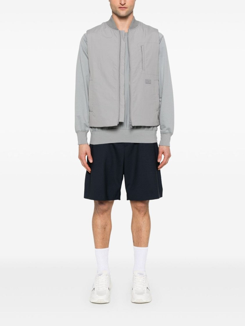 Dolce & Gabbana Minimalist Taupe Gilet With Functional Pockets