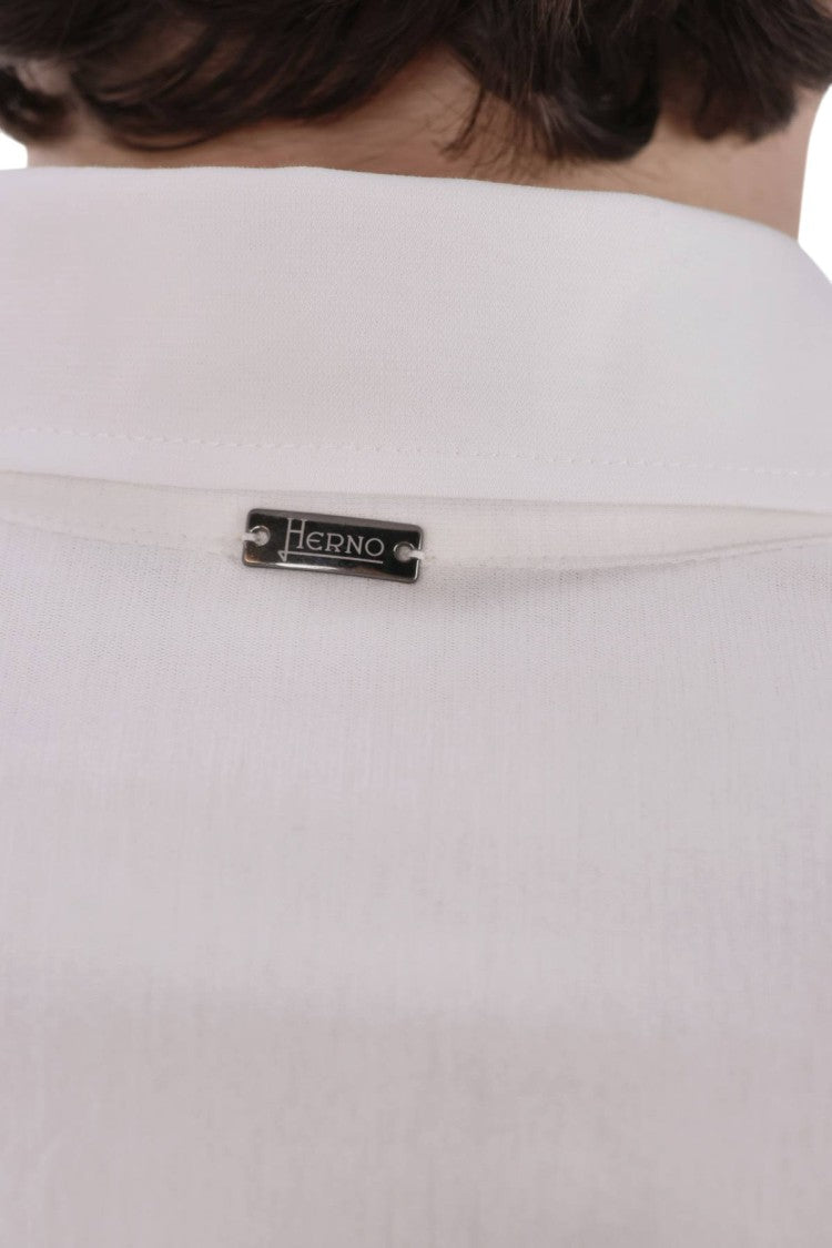 Herno Button-Down Cotton Crepe Shirt
