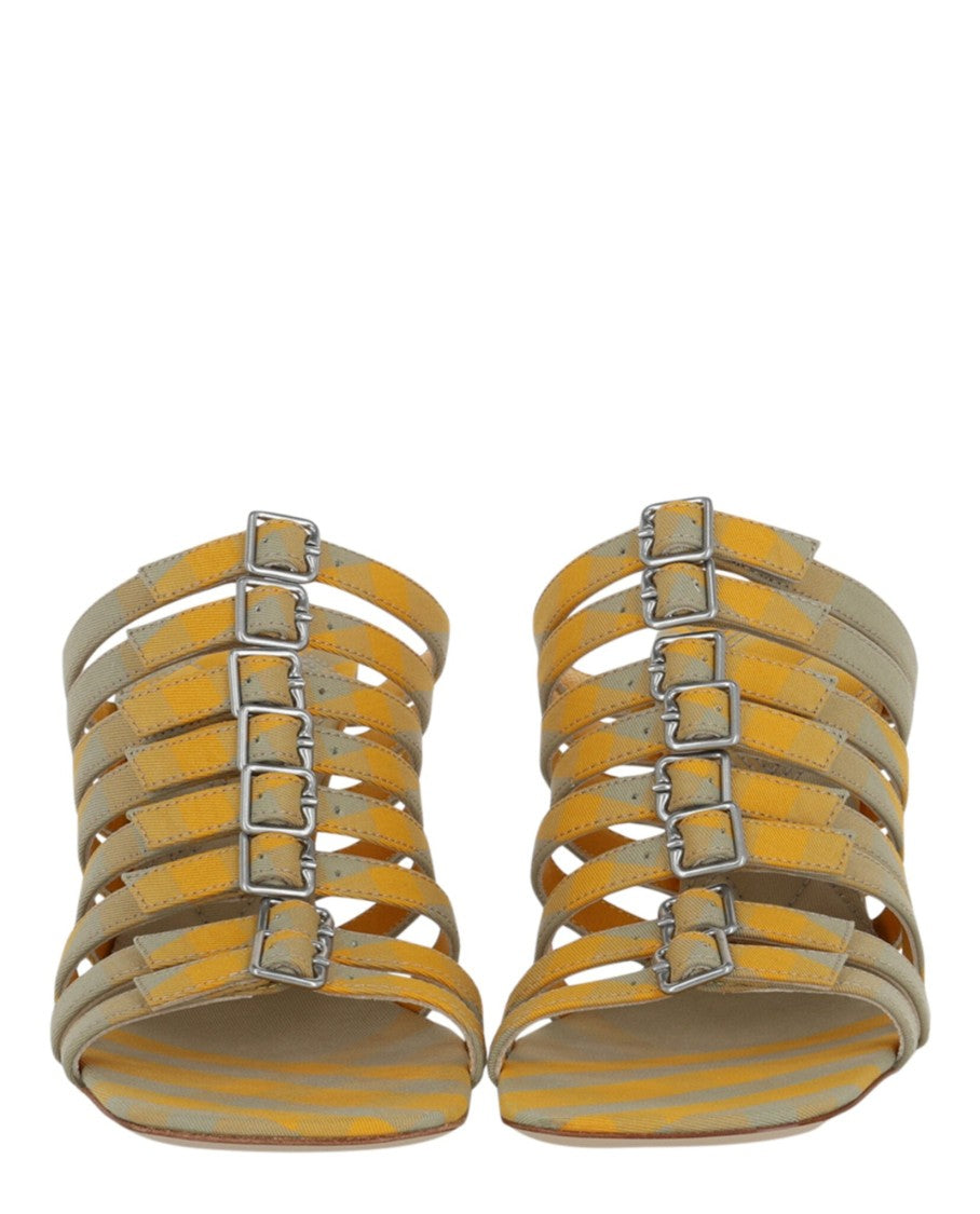 Burberry Step Check Heels Sandals