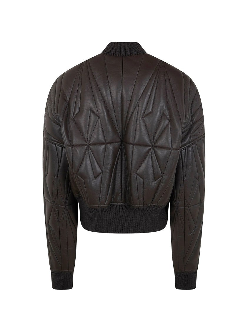 Moncler X Rick Owens Black Geocamo Quilted Cropped Jacket