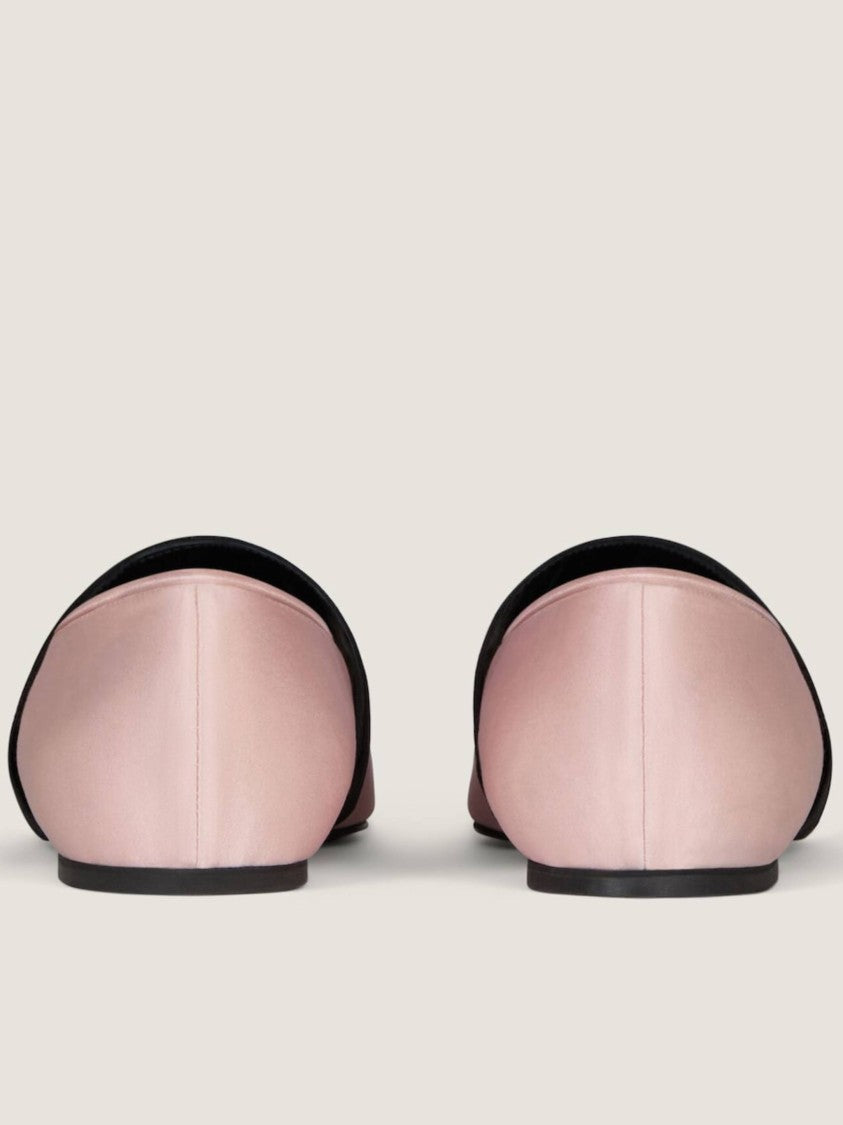 Givenchy Sliced Square Pointed Pink Ballerina Flats