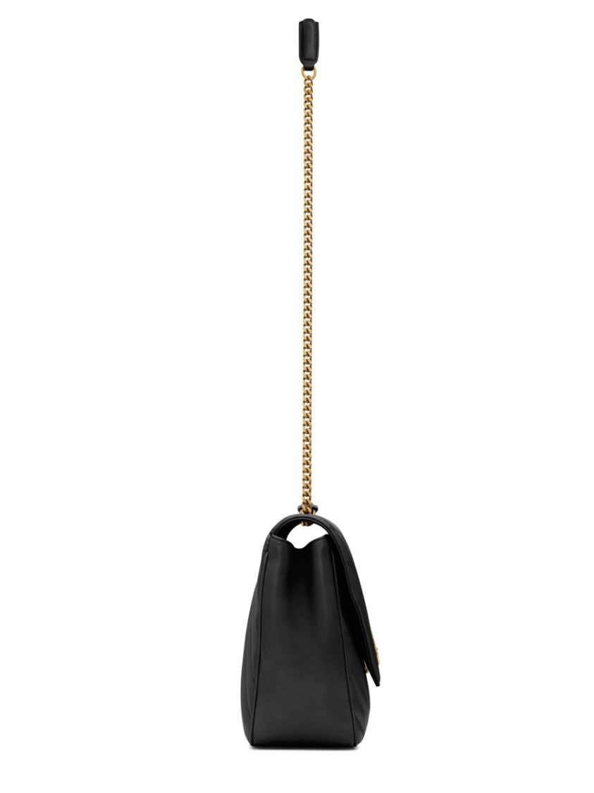 Saint Laurent Chevron Quilted Large Lamb Leather Shoulder Bag