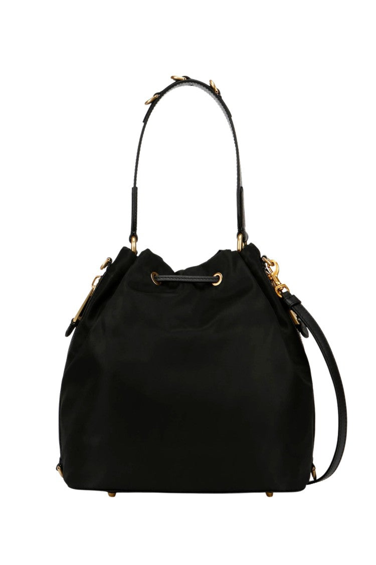 Moschino Black Nylon Bucket Bag