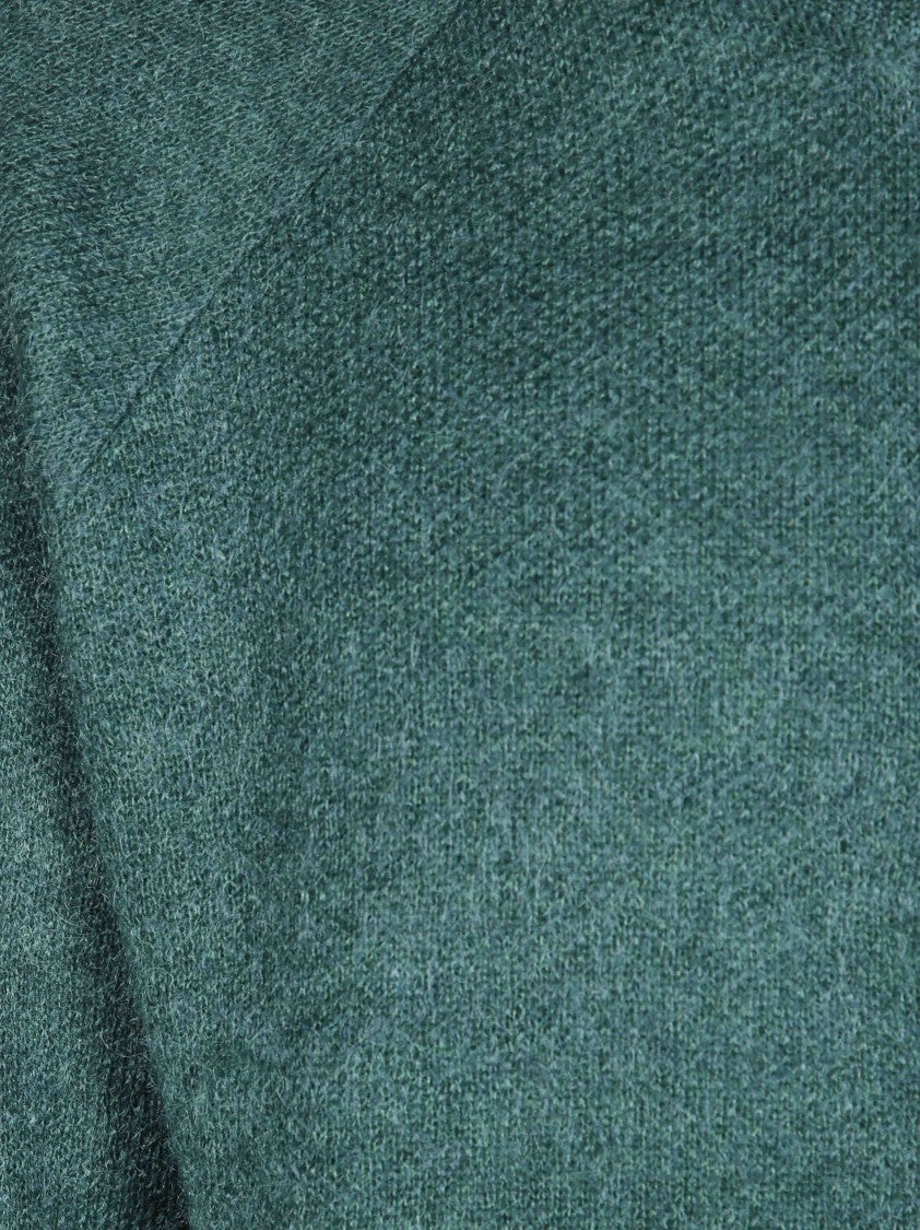 Hiking Patrol Essence High Collar Zipper Mohair-Blend Top