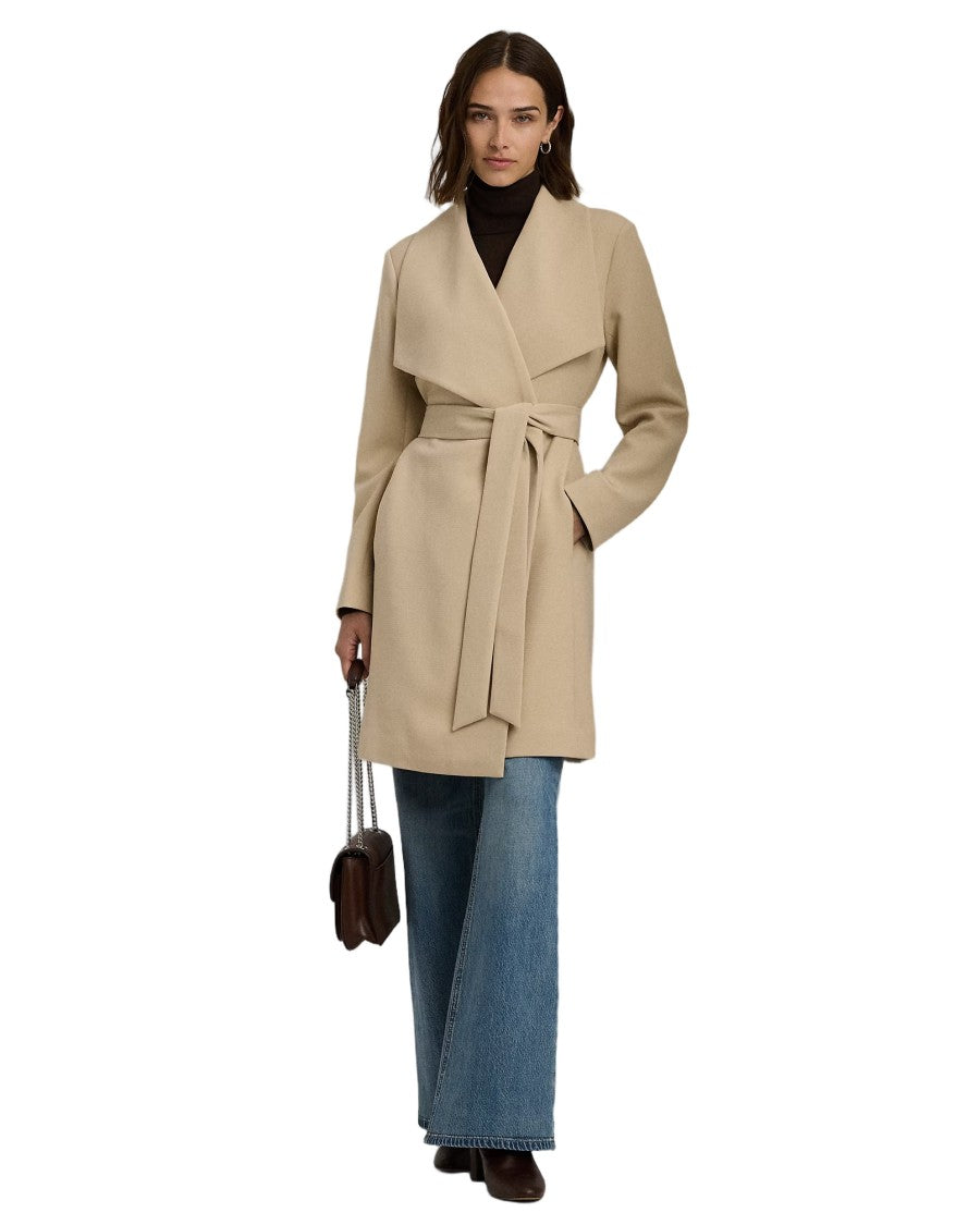 Lauren Ralph Lauren Refined Short-Lined Coat With Draped Collar