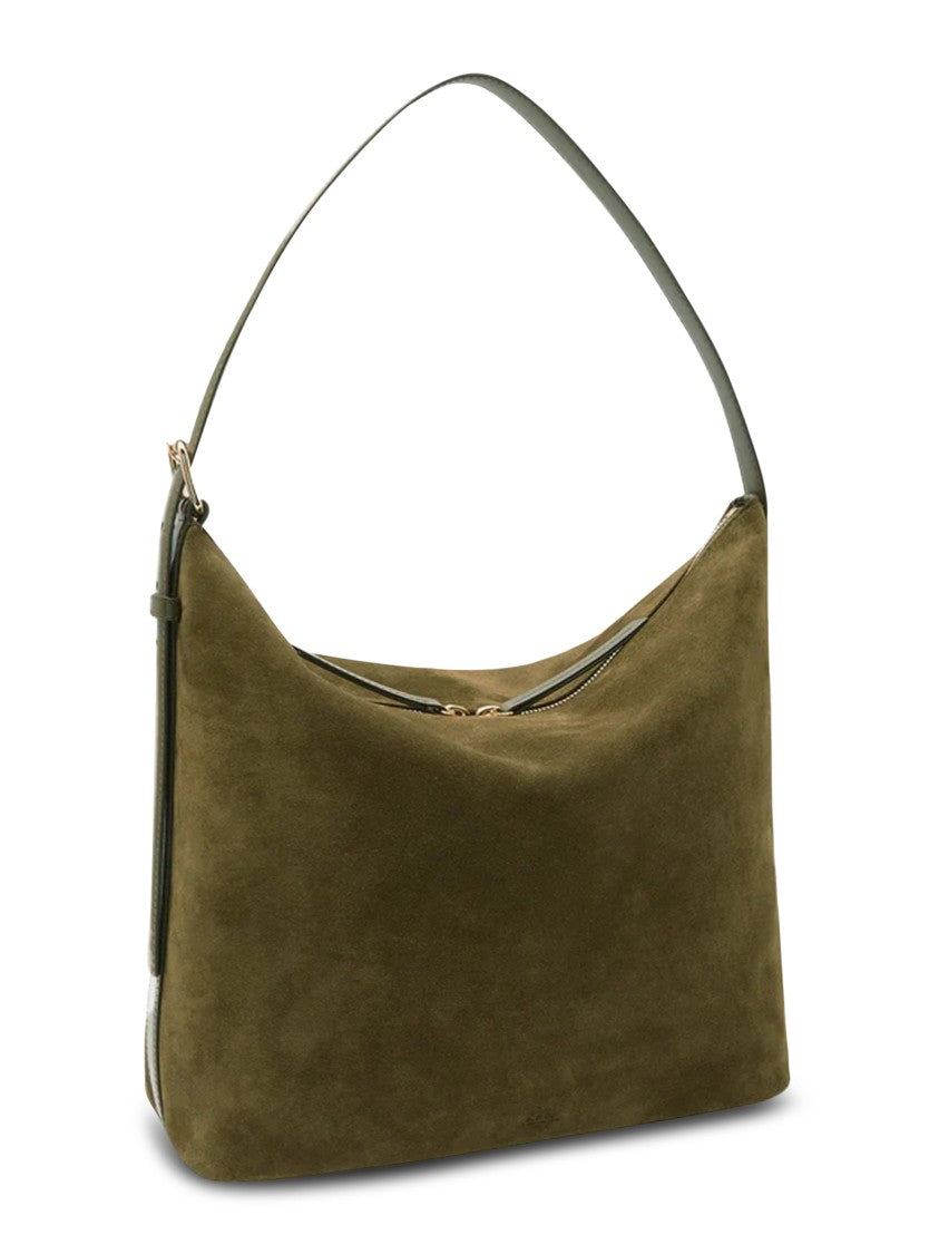 A.P.C. Rectangular Suede Handbag With Top Handle
