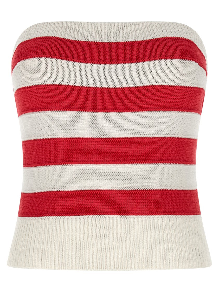 Ermanno Scervino Off-The-Shoulder Crochet Crop Bustier Top With Preformed Cups