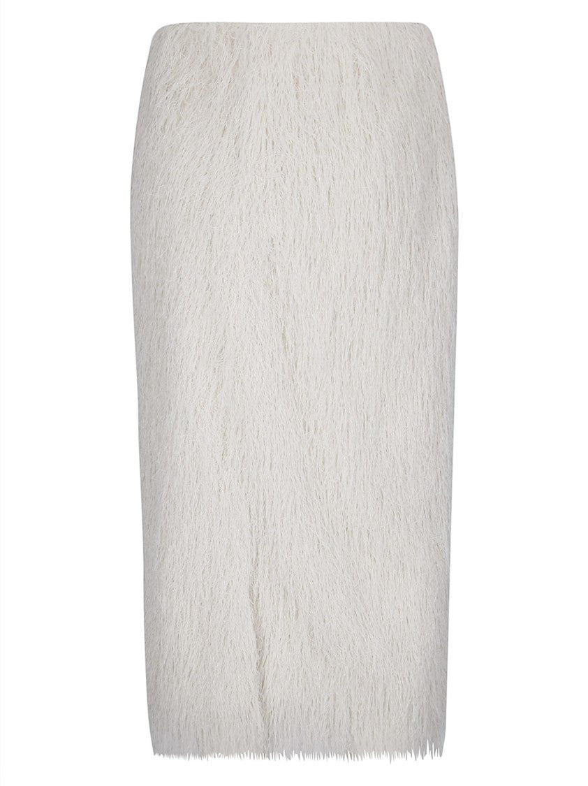 Dries Van Noten Flowing Neutral Skirt With Smooth Texture And Versatile Design
