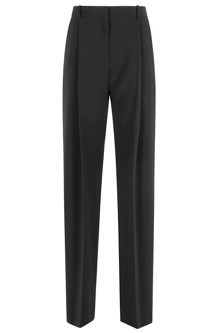 Elisabetta Franchi High-Waisted Black Pants With Pleated Design