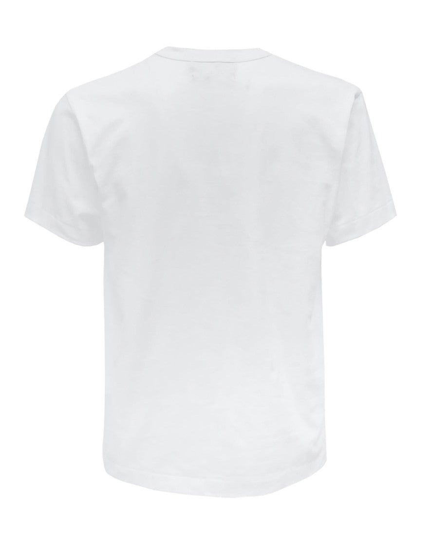 Comme Des Garçons White Graphic T-Shirt With Beatles-Inspired Design