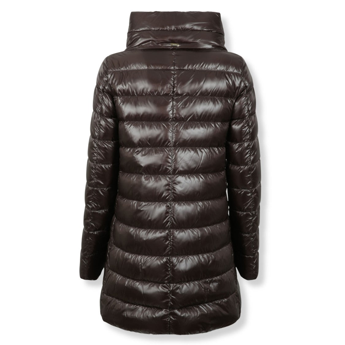 Herno Streamlined Neutral Short Coat With Classic Collar