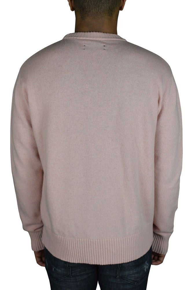 Amiri Long Sleeve Wool Sweater With Ribbed Details