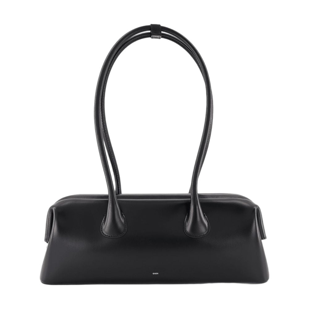 Osoi Boat Wide Mini Shoulder Bag - Leather - Black