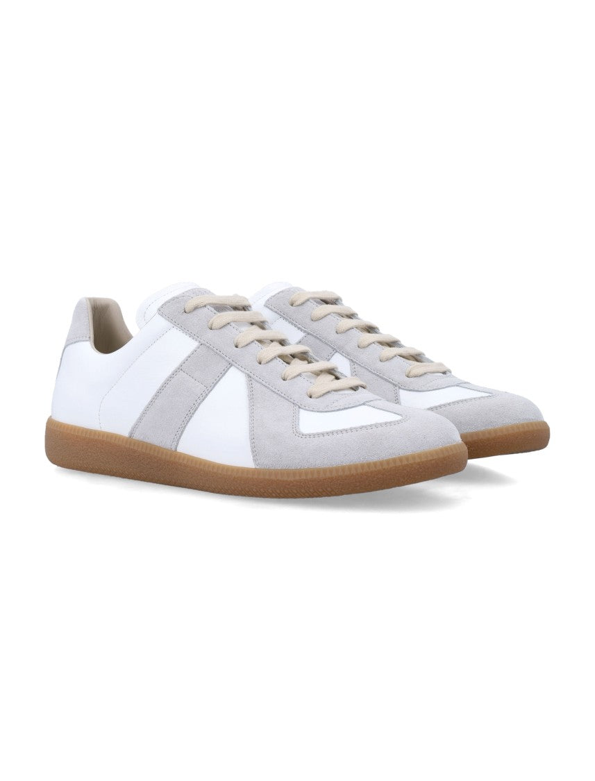 Maison Margiela Replica Leather Suede Vintage Low-Top Sneakers