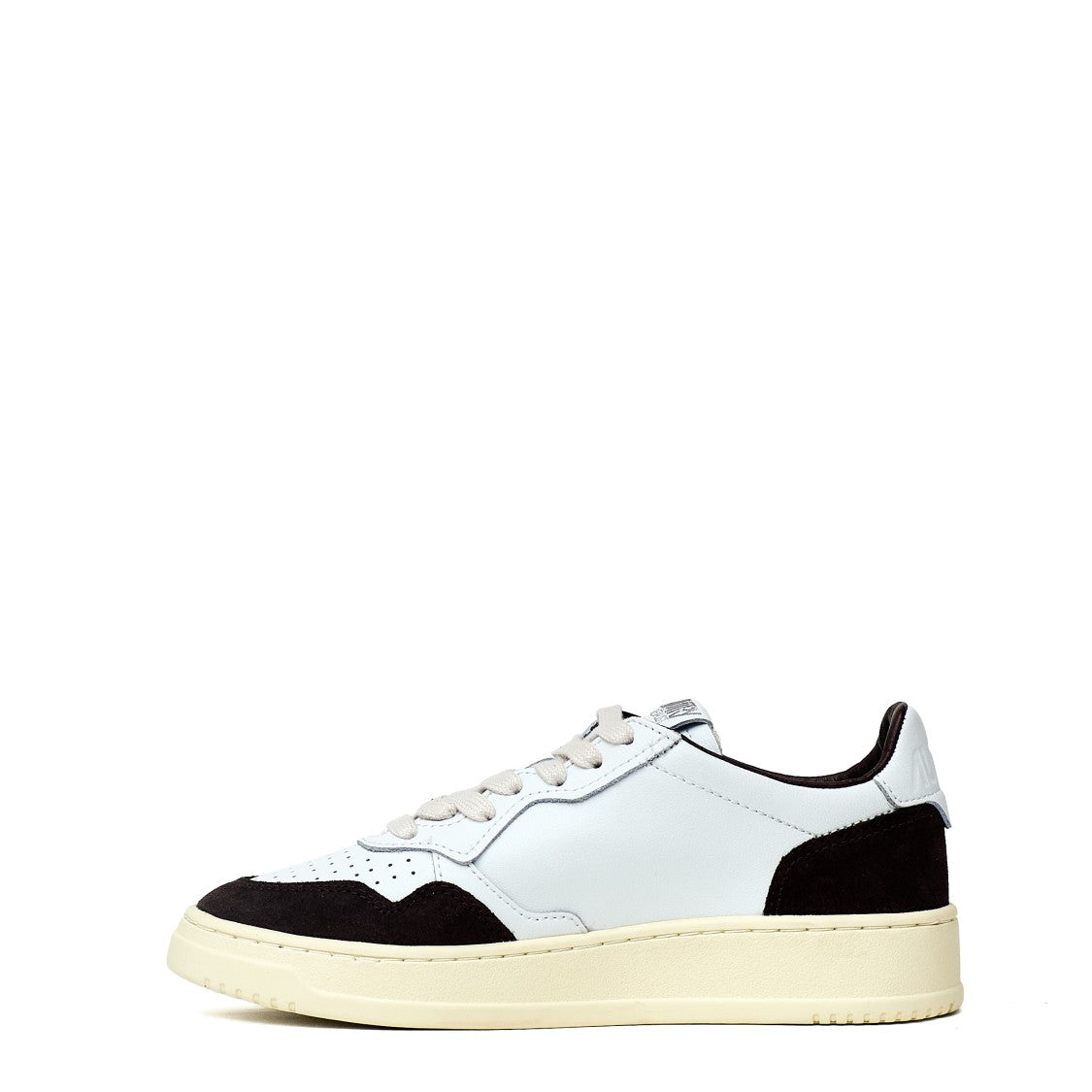 Autry White Mahogany Medalist Low Suede Sneakers