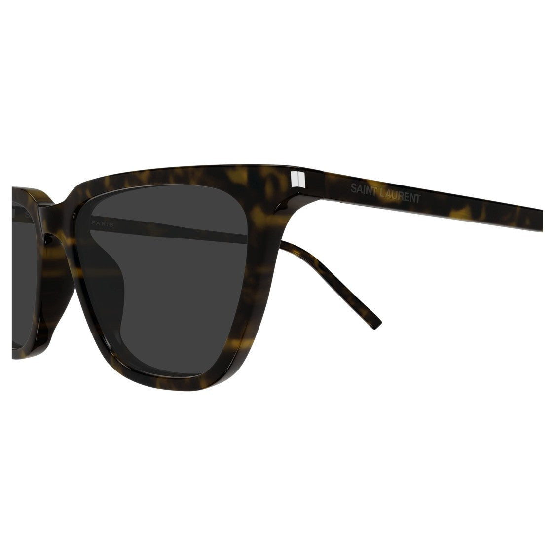 Saint Laurent Sl 889 Sulpice Thin Rectangular Tortoiseshell Sunglasses