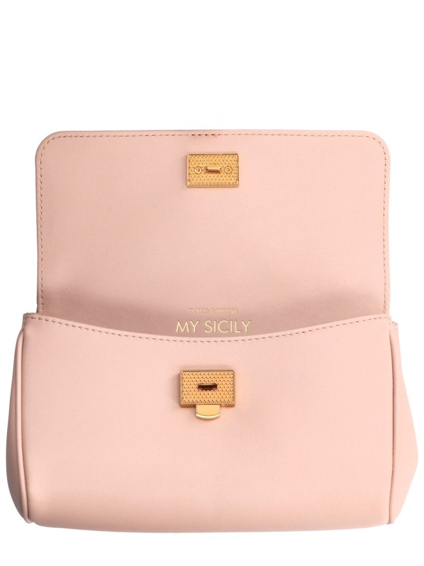 Dolce & Gabbana Muted My Sicily Leather Structured Top-Handle Bag